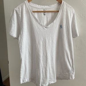 Z Supply White V-Neck Tee w/ Peace Sign ✌️